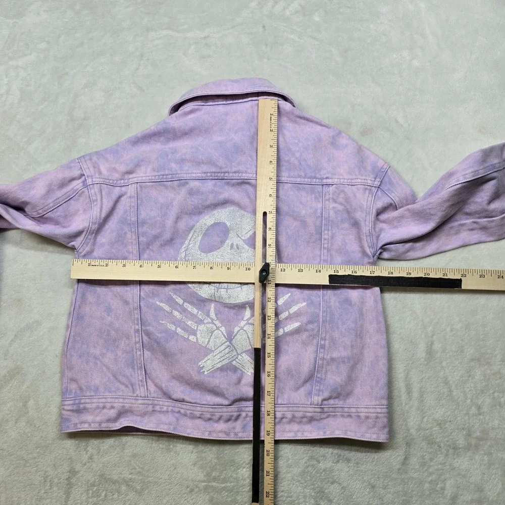 Jack Skellington Denim Jacket‎ Kids 10 12 Purple Tie Dye Nightmare Before Xmas